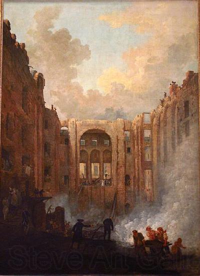 Hubert Robert Incendie de l'Opera Germany oil painting art